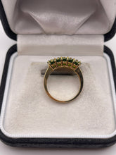 Load image into Gallery viewer, 9ct gold diopside cluster ring
