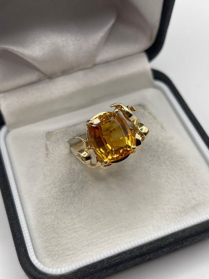 14ct gold citrine ring