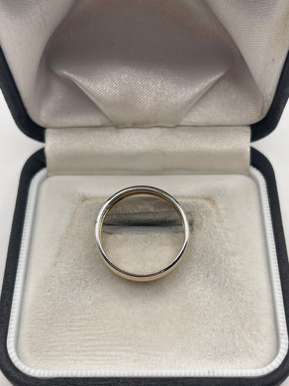 9ct two tone gold ring