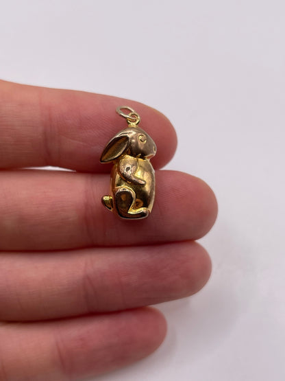 9ct gold bunny charm