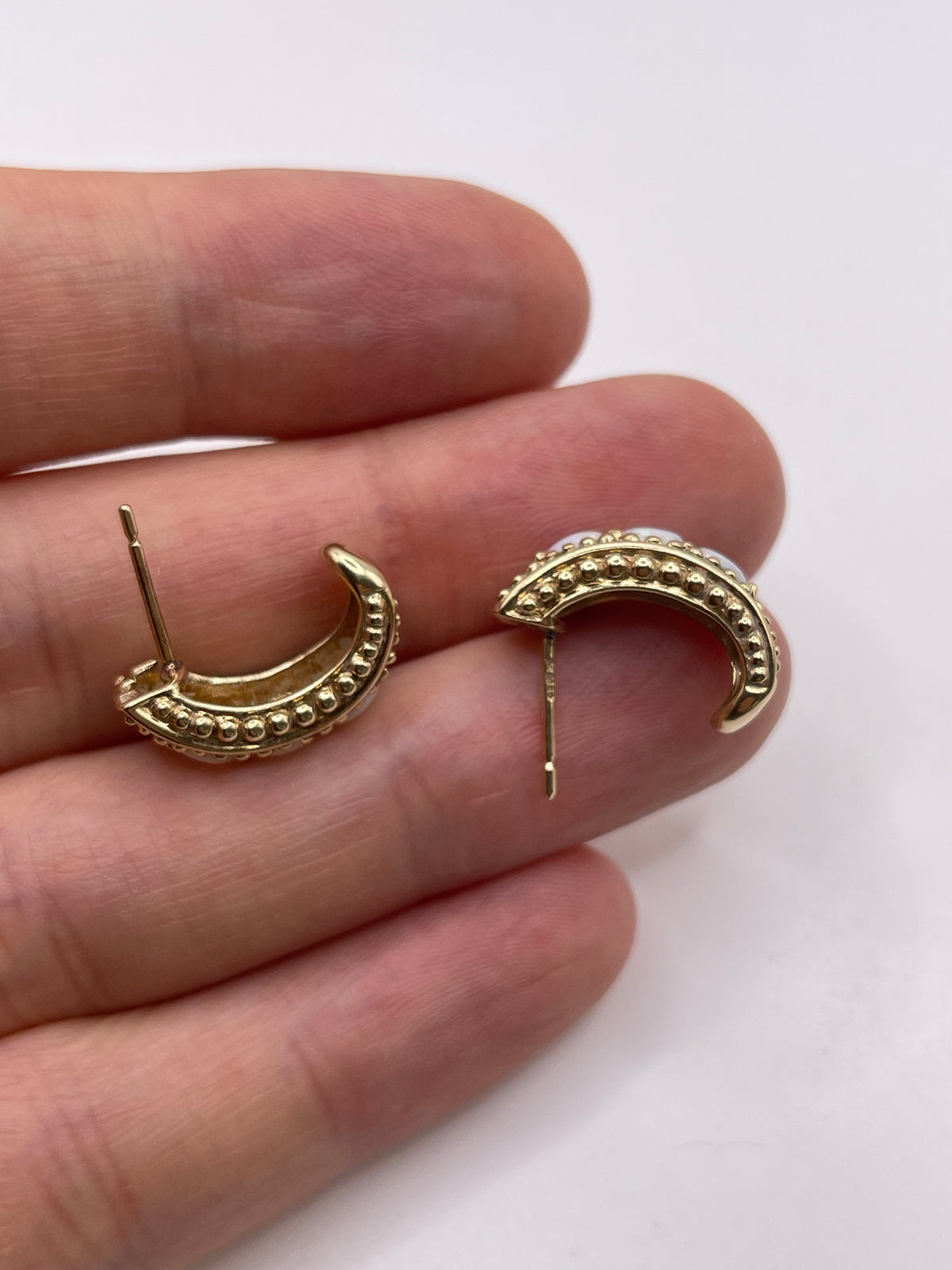 9ct gold opal earrings