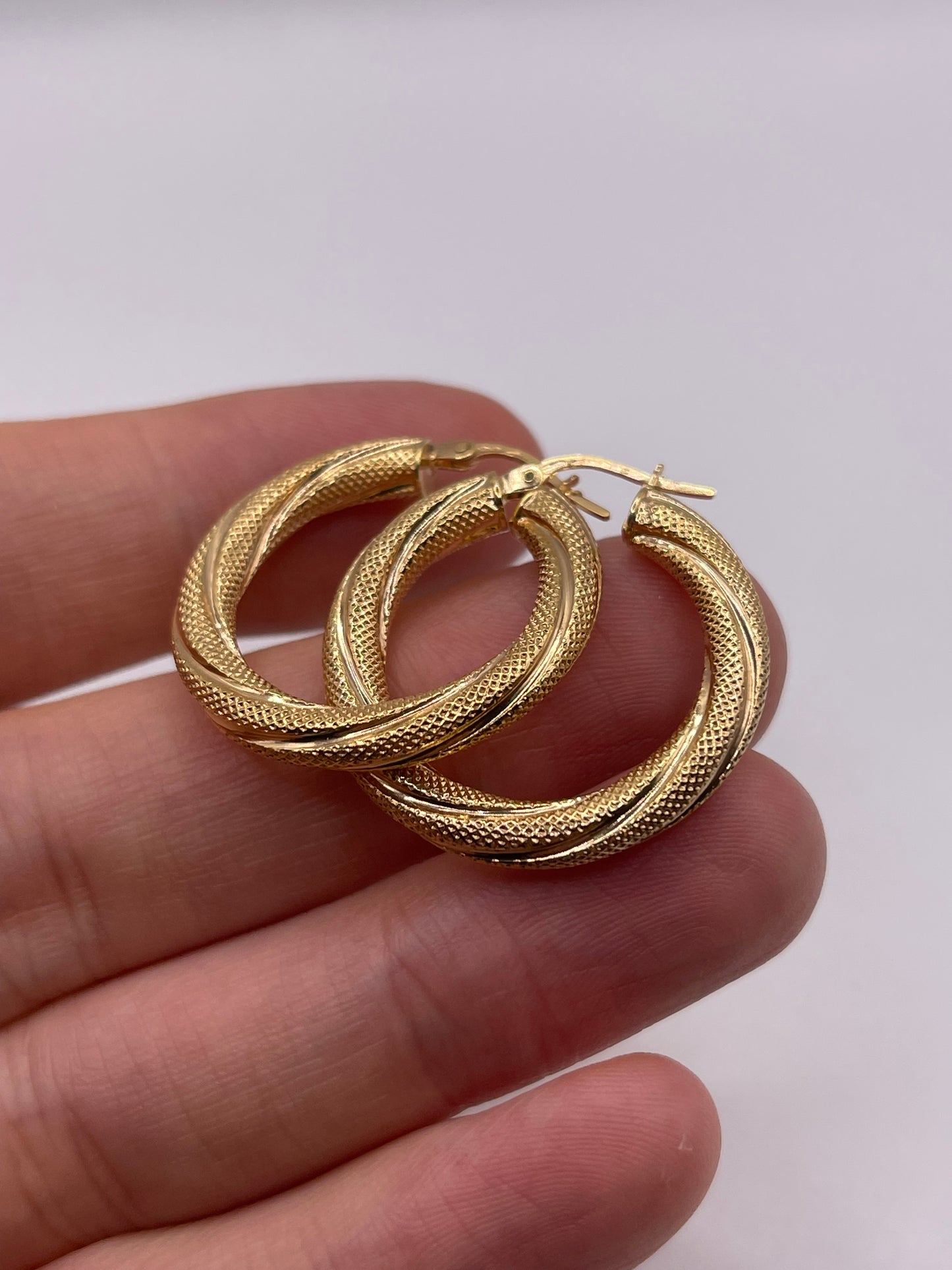 9ct gold creole earrings