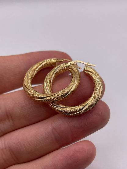 9ct gold creole earrings
