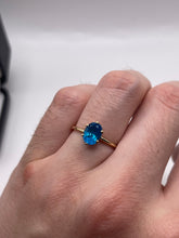 Load image into Gallery viewer, 9ct gold blue apatite ring
