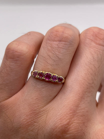 9ct gold ruby ring