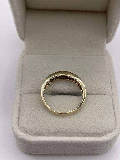 9ct gold tanzanite and diamond ring