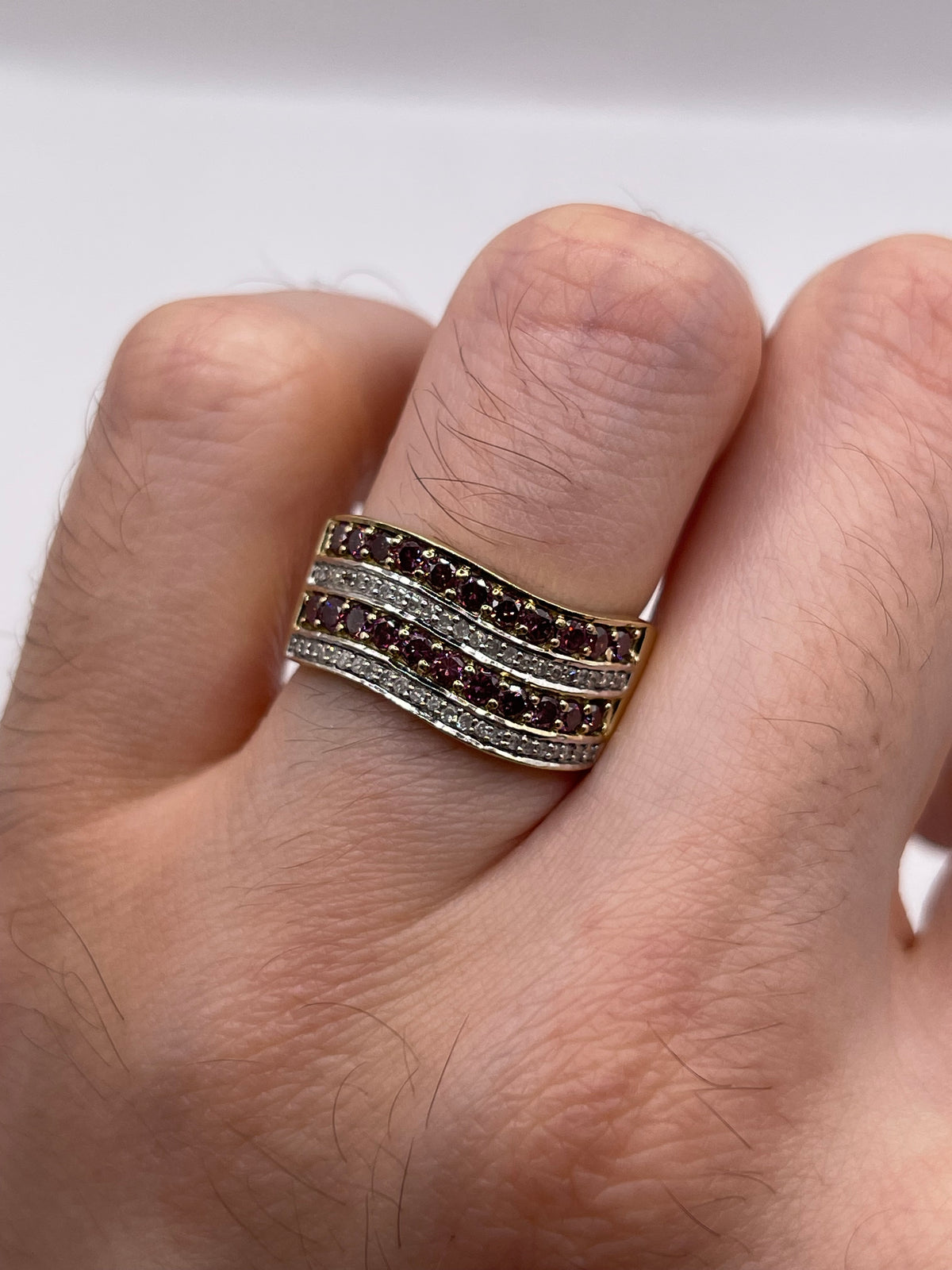 9ct gold diamond cluster ring