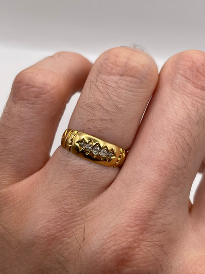 Antique 18ct gold diamond ring