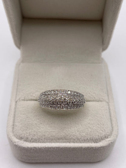 9ct gold diamond cluster ring