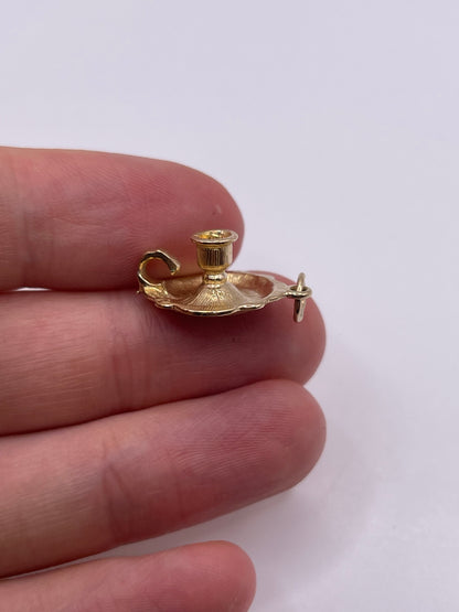 9ct gold candlestick charm