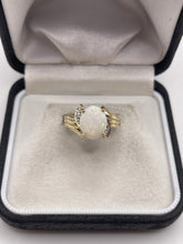 Load image into Gallery viewer, 9ct gold opal and diamond ring
