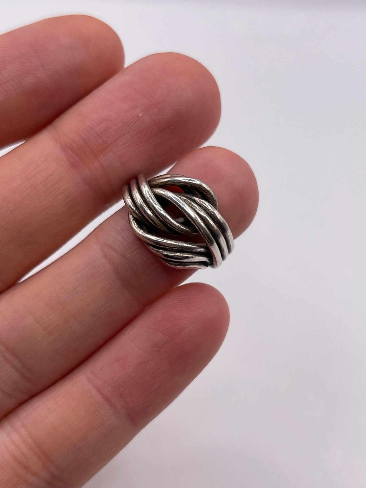 Silver knot ring