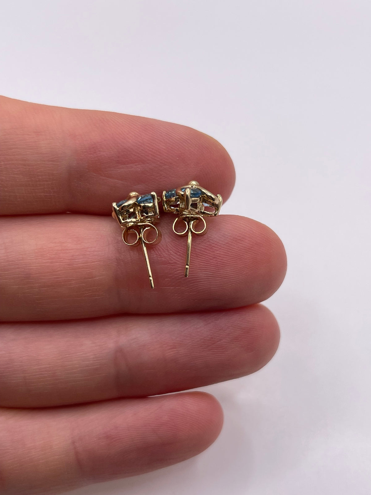 9ct gold topaz earrings