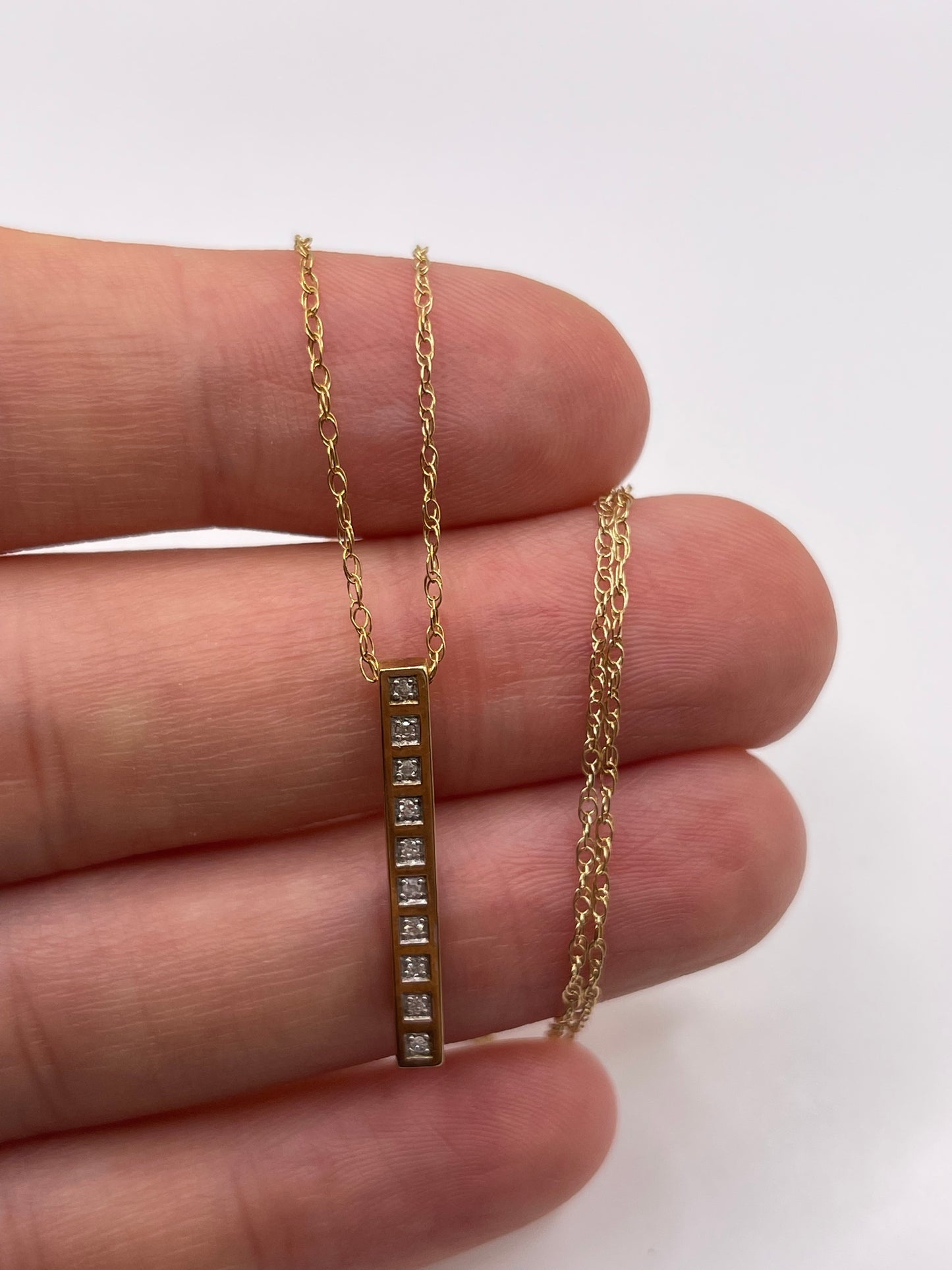 9ct gold diamond necklace