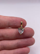 Load image into Gallery viewer, 9ct gold topaz and diamond pendant
