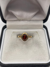 Load image into Gallery viewer, 9ct gold garnet ring
