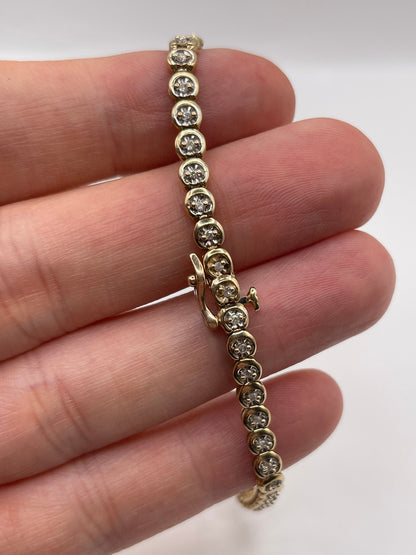 9ct gold diamond bracelet