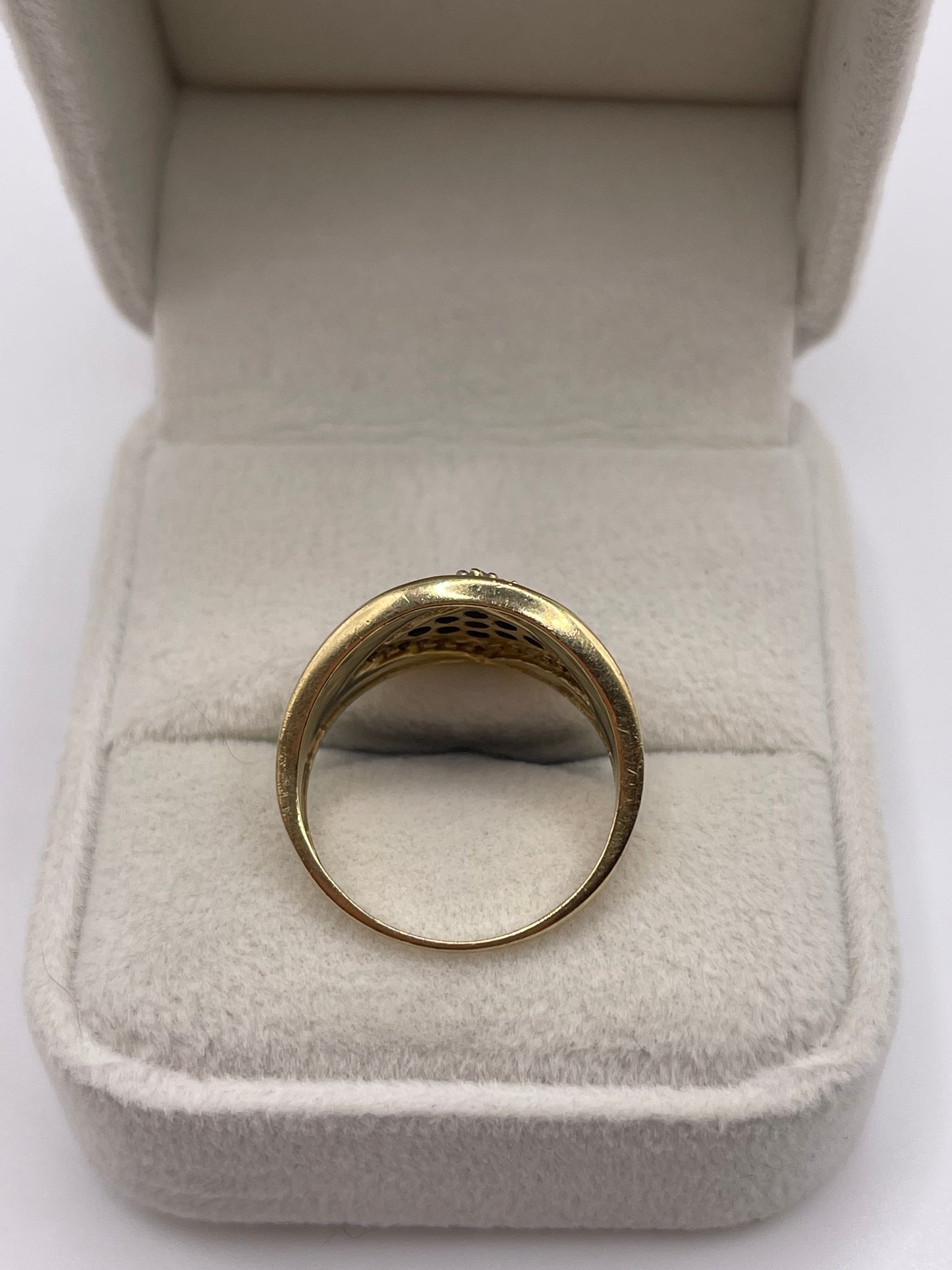 9ct gold diamond cluster ring