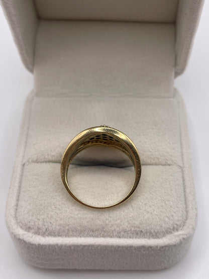 9ct gold diamond cluster ring