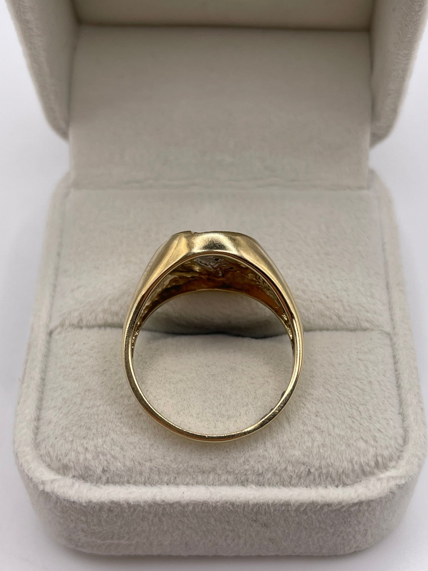 9ct gold diamond signet ring