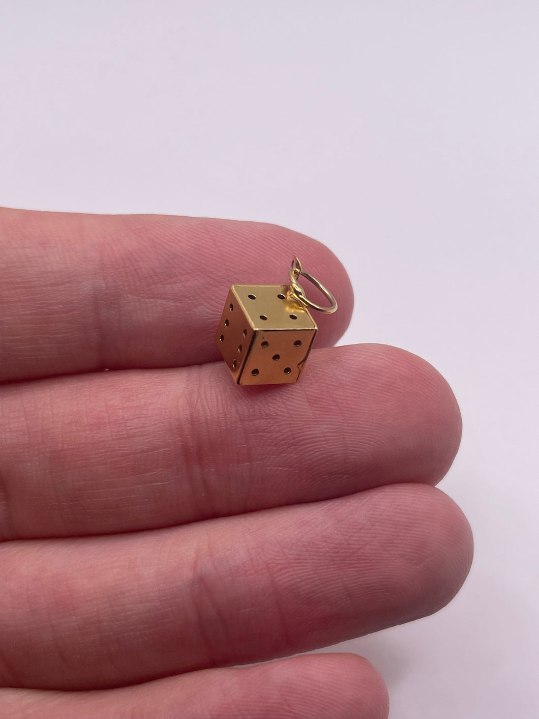 9ct gold dice charm