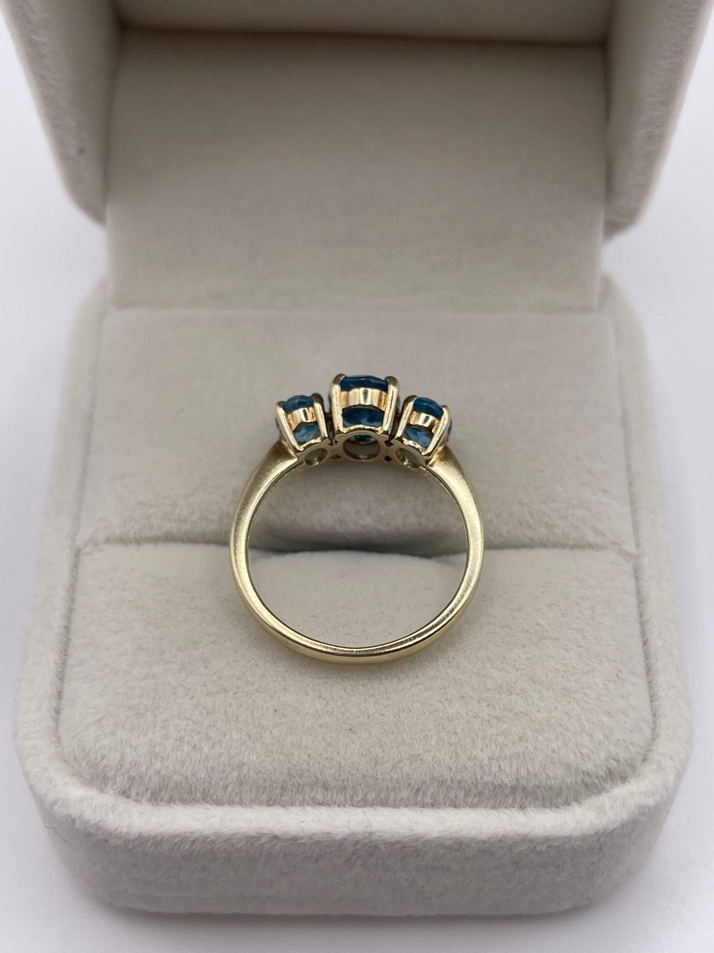 9ct gold blue topaz ring
