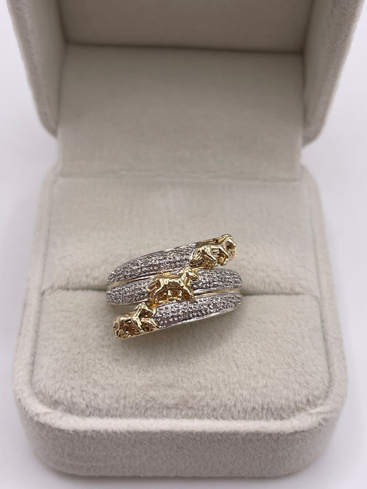 9ct gold diamond cluster ring