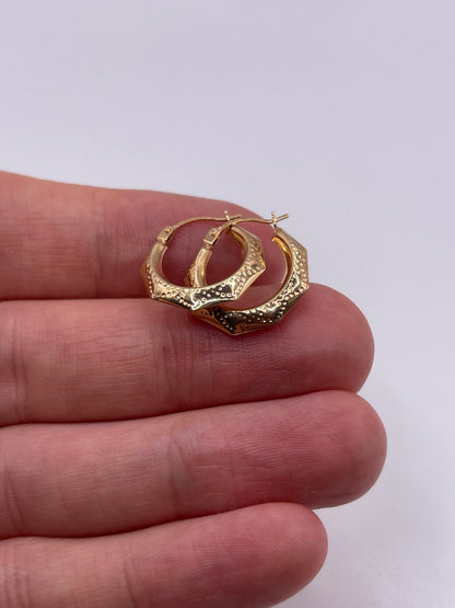 9ct gold creole earrings