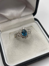 Load image into Gallery viewer, 9ct gold topaz and diamond ring
