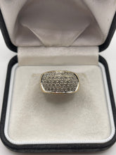 Load image into Gallery viewer, 9ct gold 1ct diamond cluster ring
