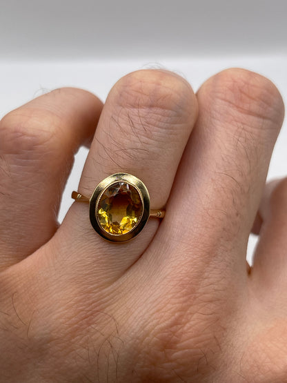 9ct gold citrine ring