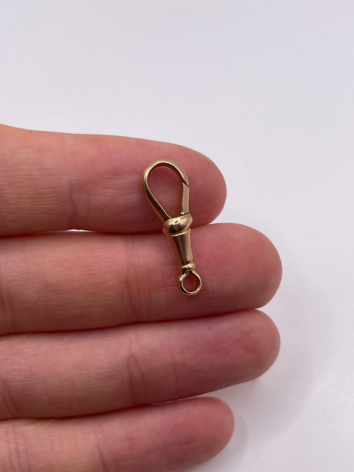 9ct rose gold dog clip 18