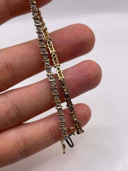 9ct gold diamond bracelet