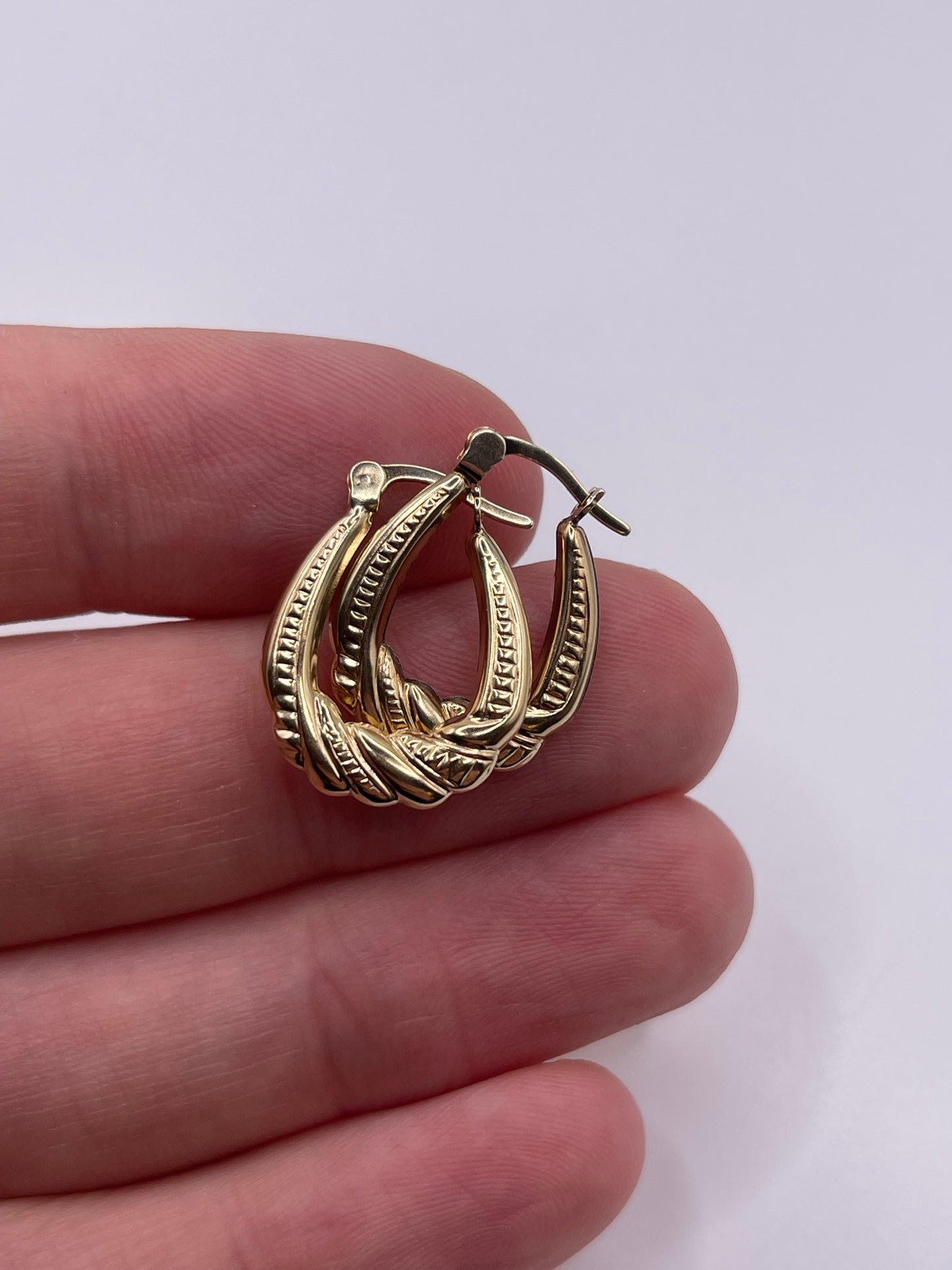 9ct gold creole earrings