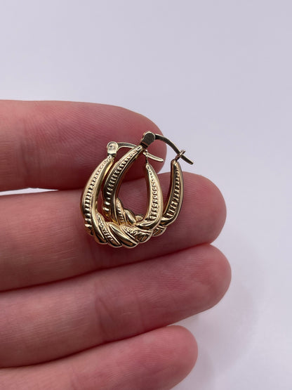 9ct gold creole earrings