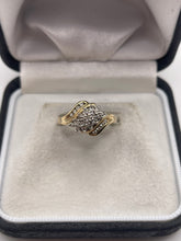 Load image into Gallery viewer, 9ct gold diamond cluster ring
