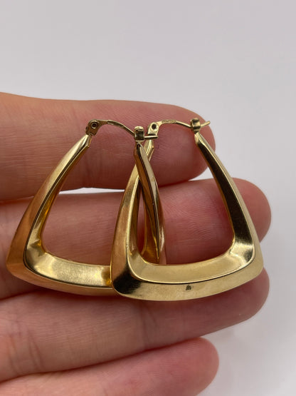 9ct gold creole earrings