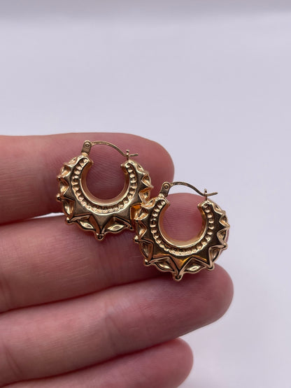 9ct gold creole earrings