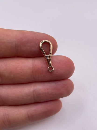 9ct rose gold dog clip 10