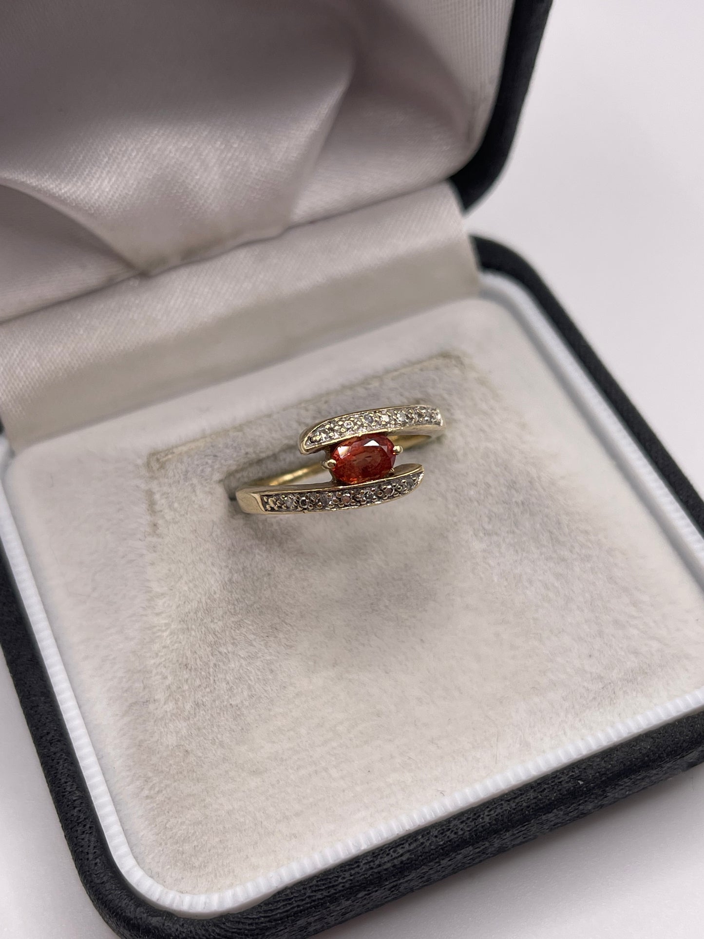 9ct gold fancy sapphire and diamond ring
