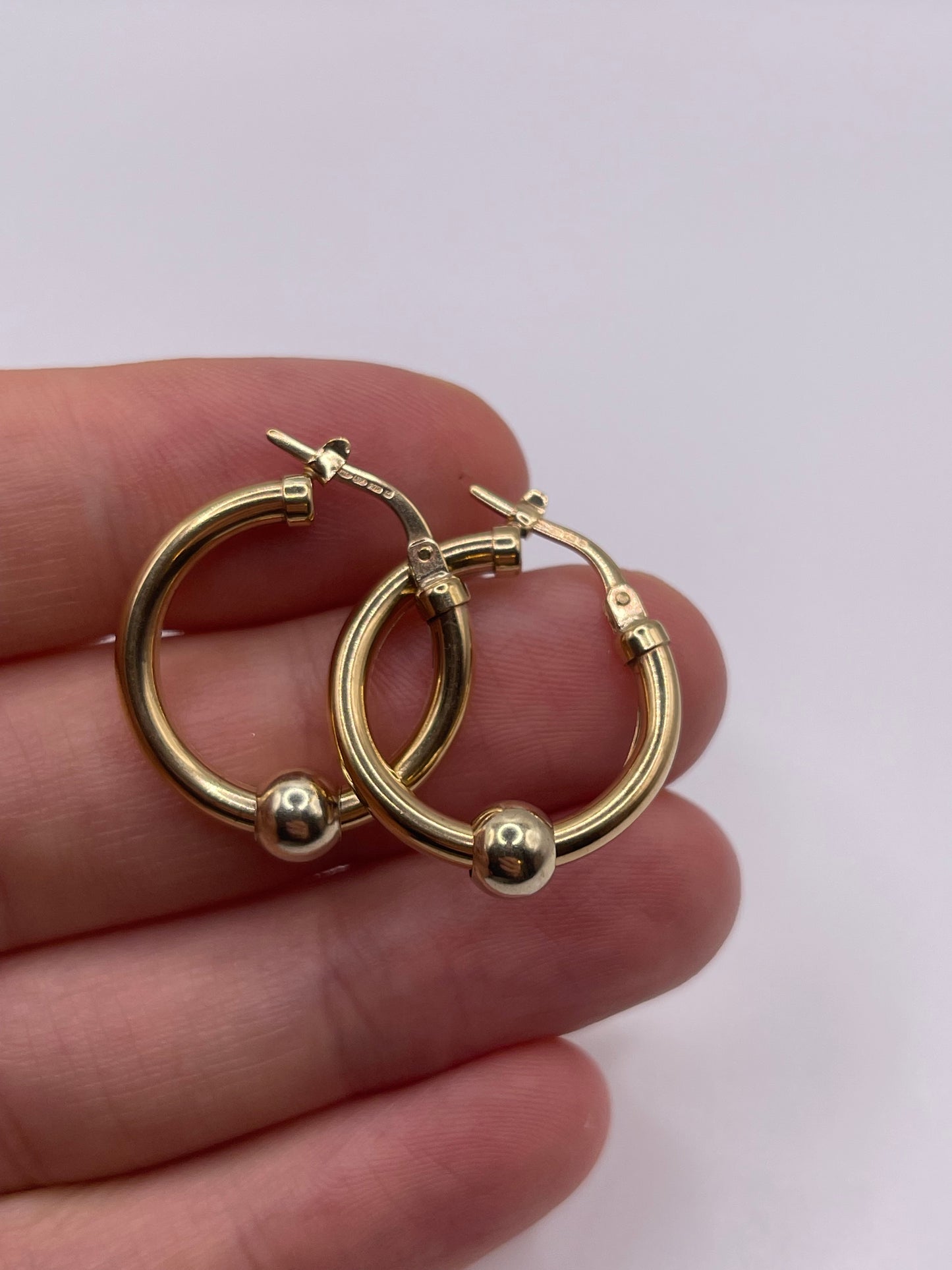 9ct gold creole earrings
