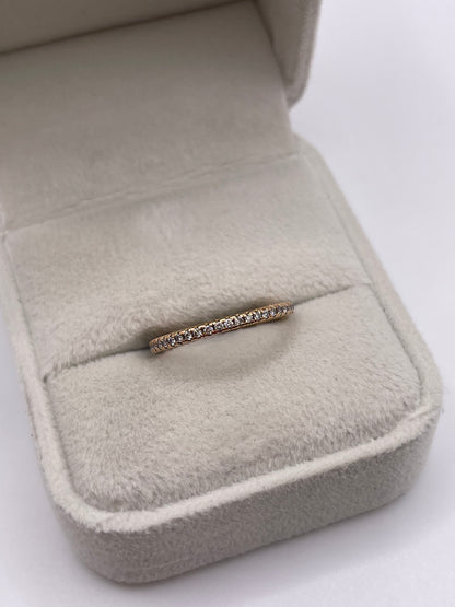 18ct rose gold diamond eternity ring