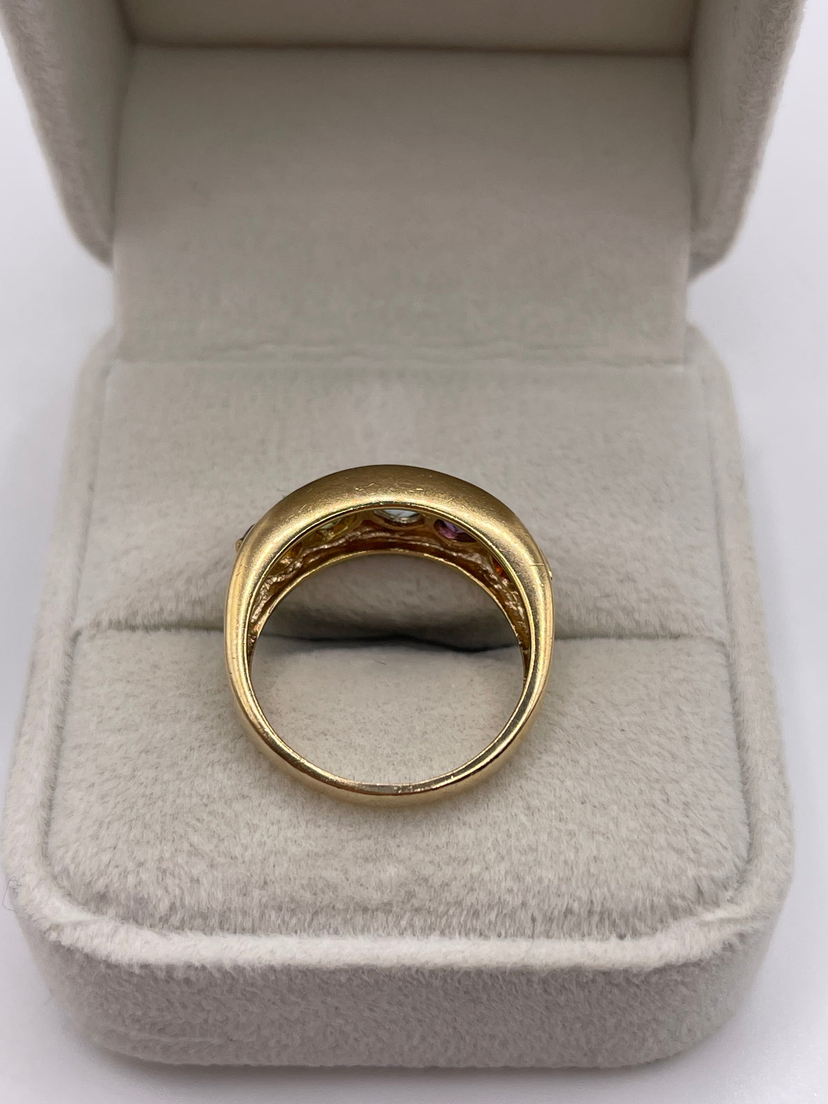 9ct gold multi gemstone ring