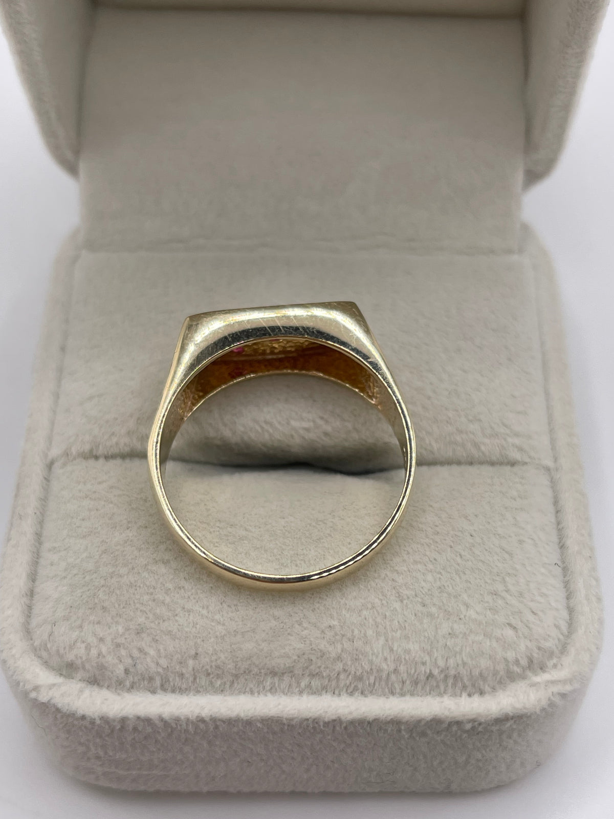 9ct gold ruby signet ring