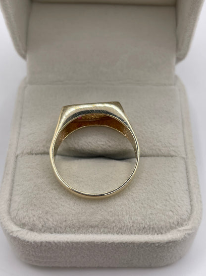 9ct gold ruby signet ring
