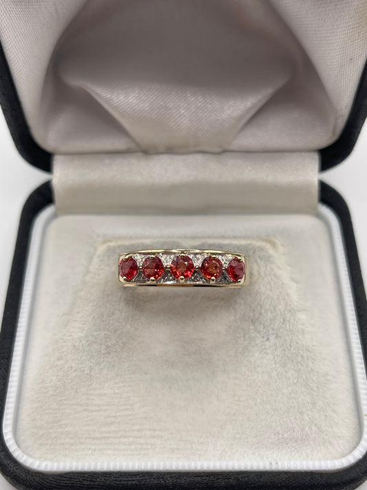 9ct gold fancy sapphire and diamond ring