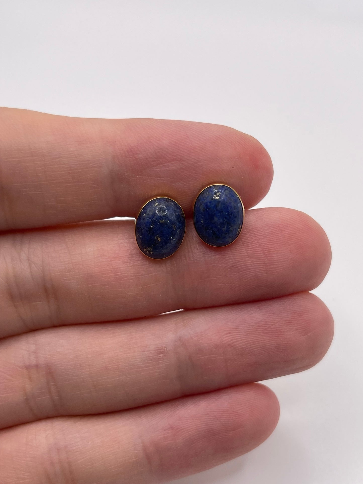 18ct gold lapis lazuli earrings