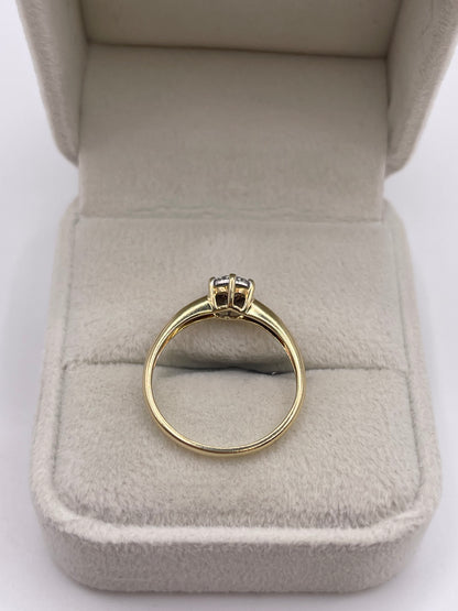 9ct gold diamond cluster ring
