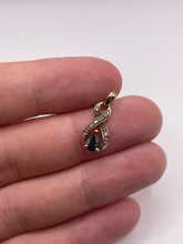 Load image into Gallery viewer, 9ct gold sapphire and diamond pendant
