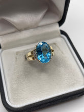 Load image into Gallery viewer, 9ct gold topaz and diamond ring
